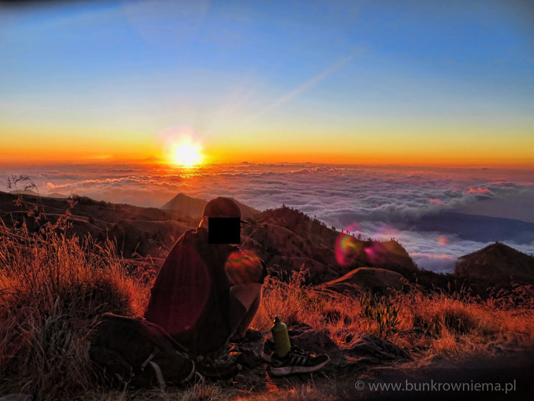 Mount Rinjani Lombok Zachód Słońca